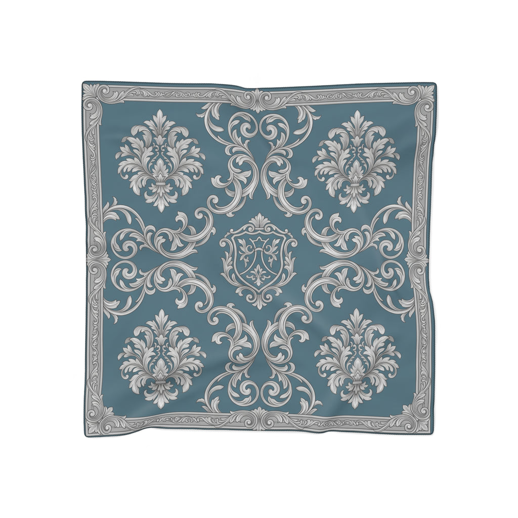 Argyll - Peacock Silver Damask Scarf