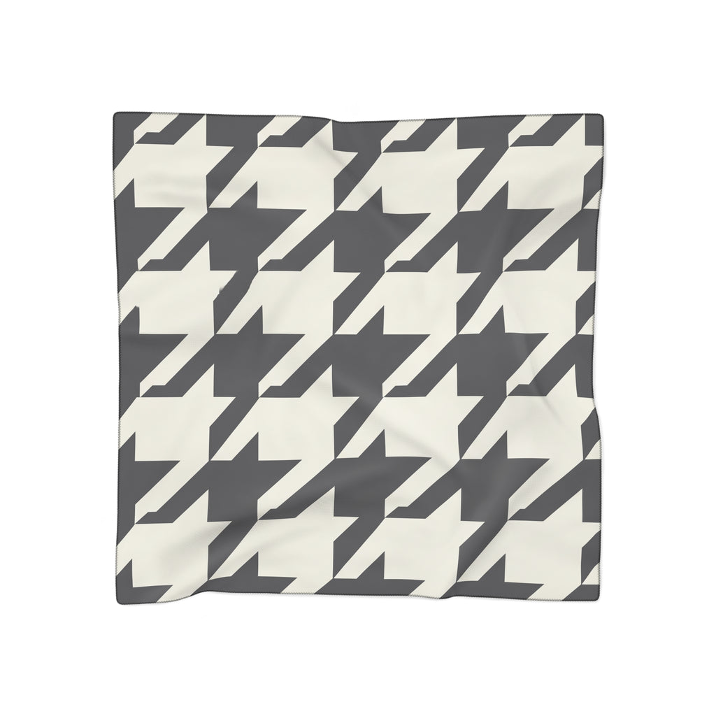 Elsworth - Ivory Houndstooth Grande Scarf