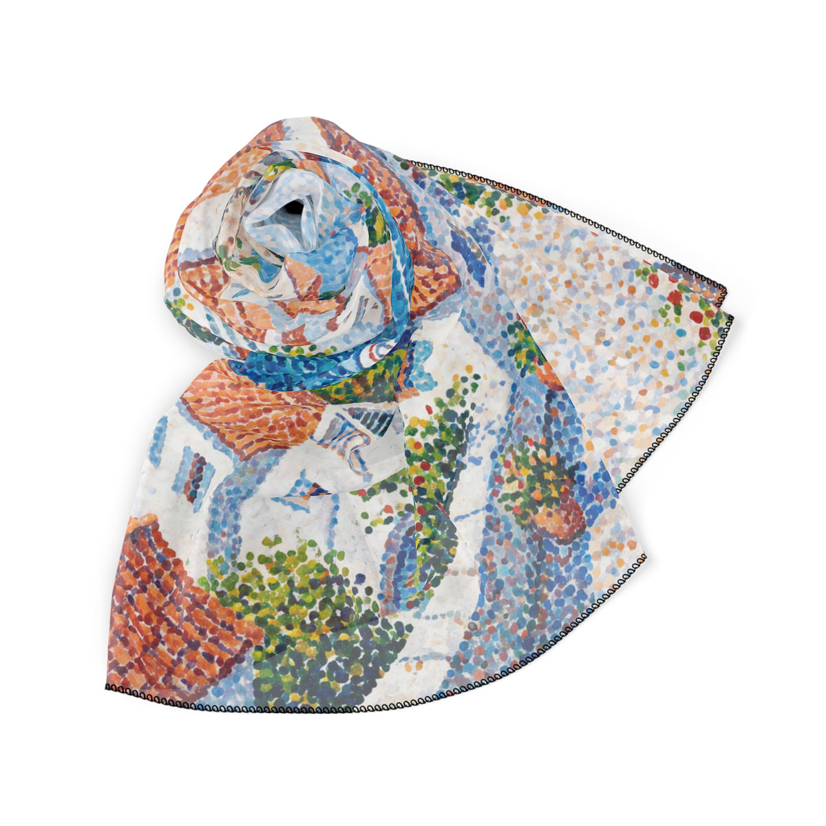 Ibarra - Hillside Village Pointillist Scarf