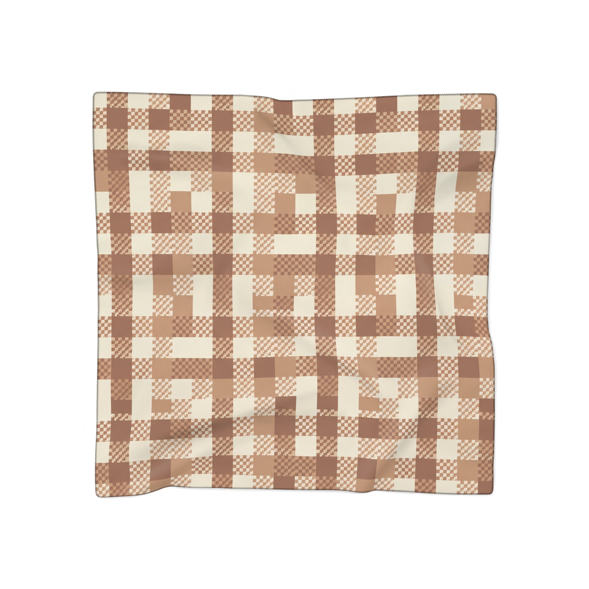 Maybrook - Toffee Gingham Luxe Scarf