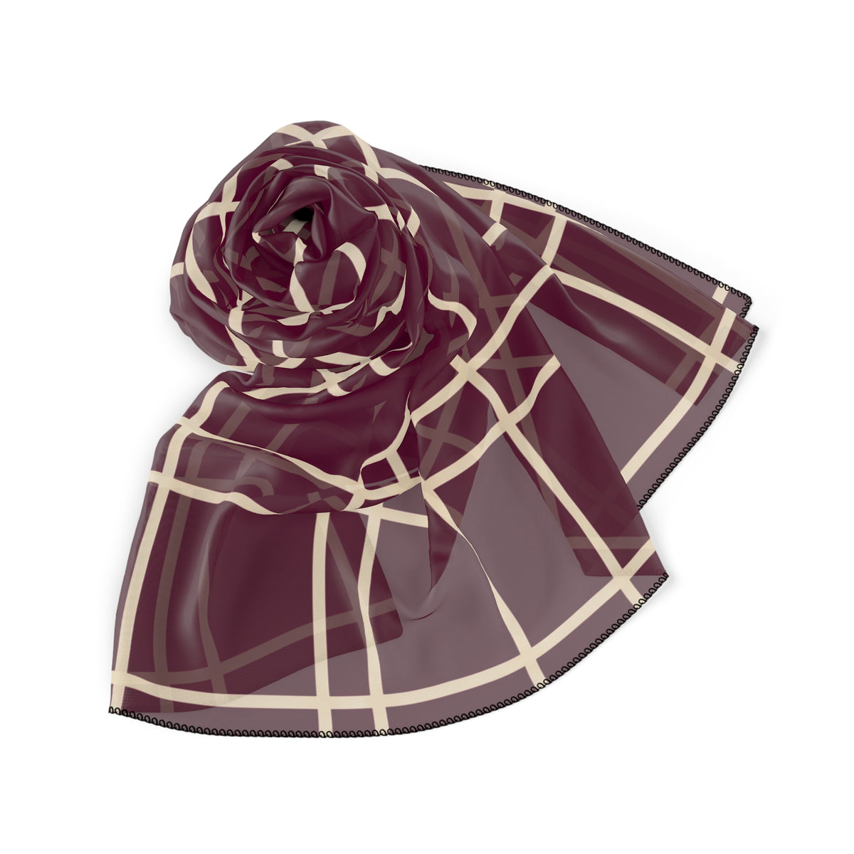 Balnagown - Burgundy Windowpane Scarf