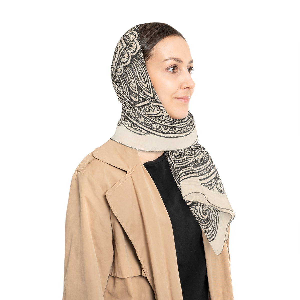 Nethercote - Noir Paisley Grande Scarf