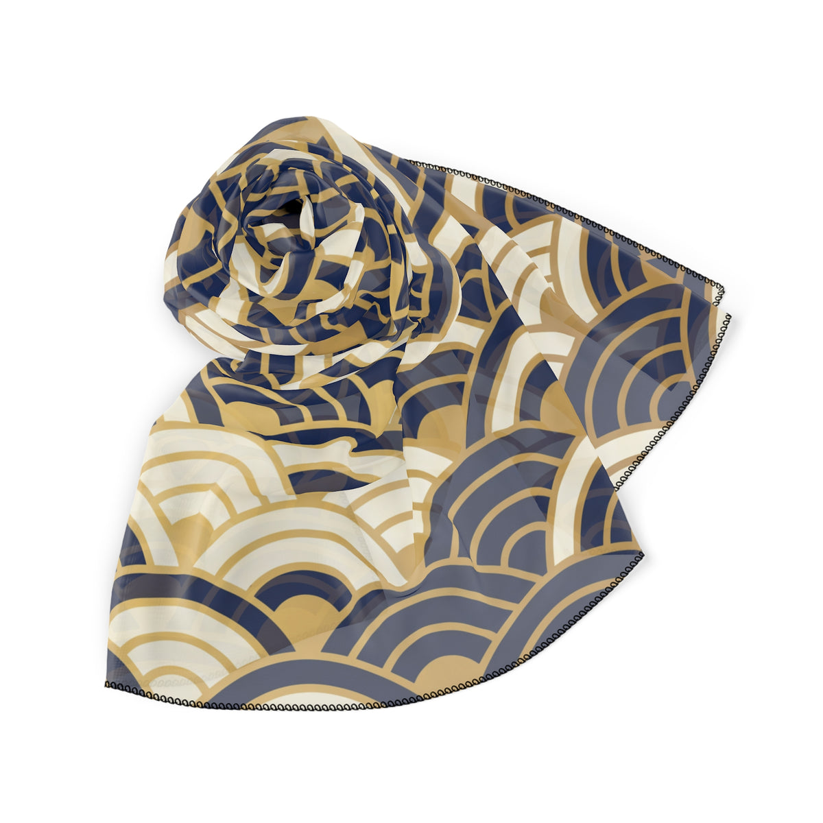 Okazaki - Indigo Wave Crest Scarf