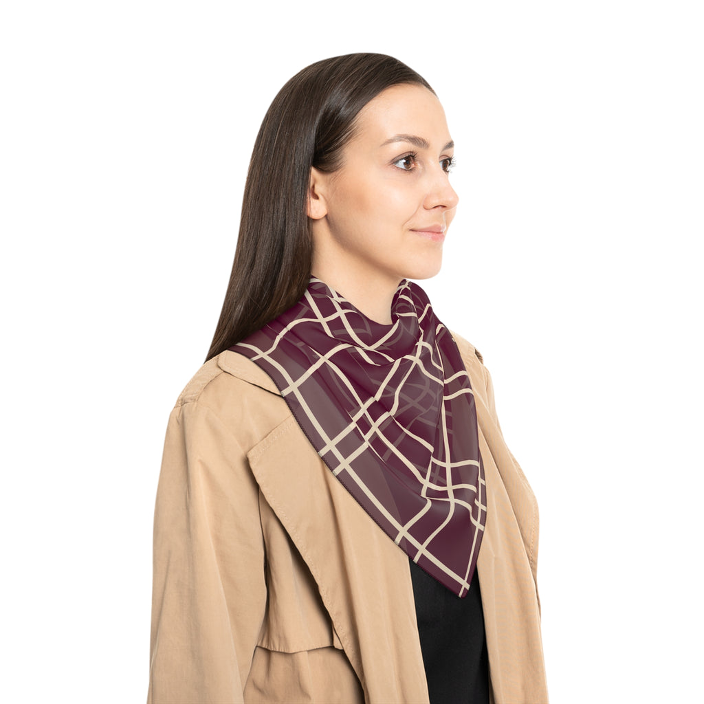 Balnagown - Burgundy Windowpane Scarf