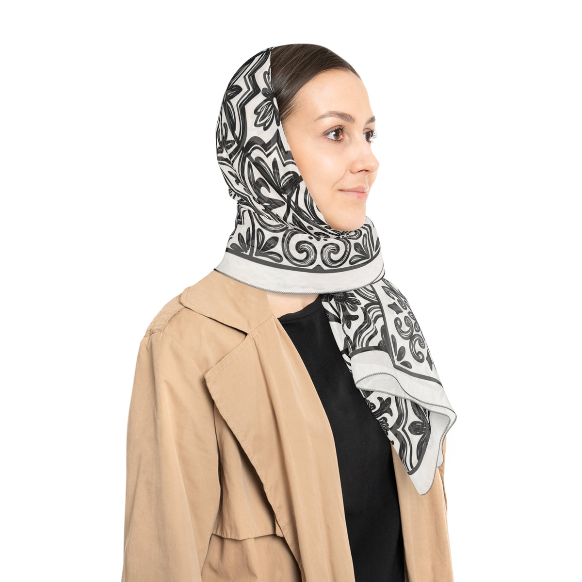 Zubiaga - Noir Talavera Grid Scarf