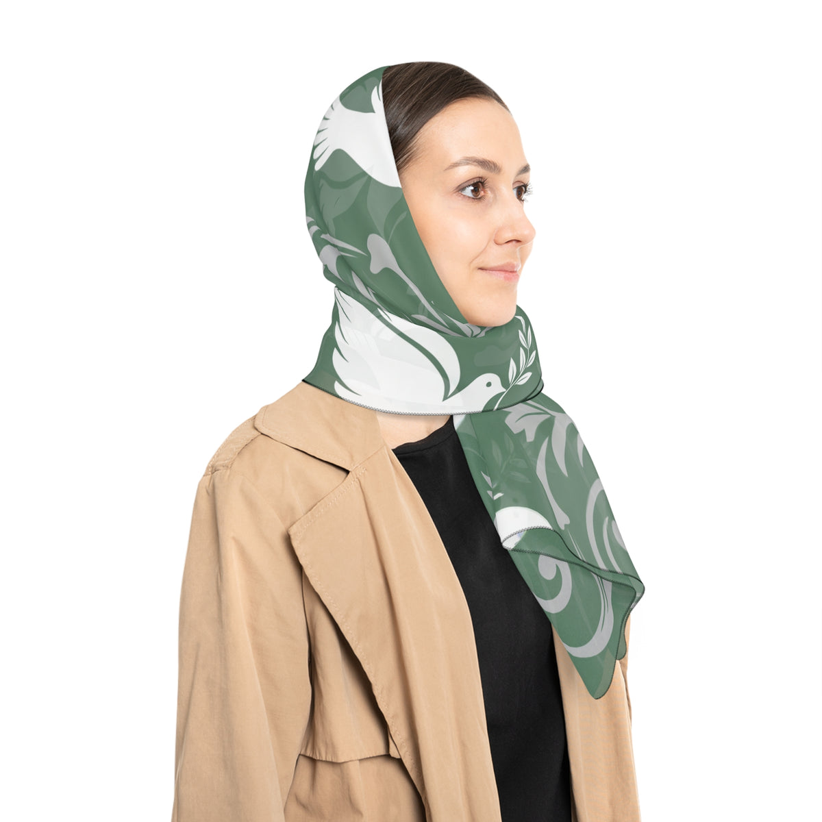 Langley - Dove & Olive Branch Scarf