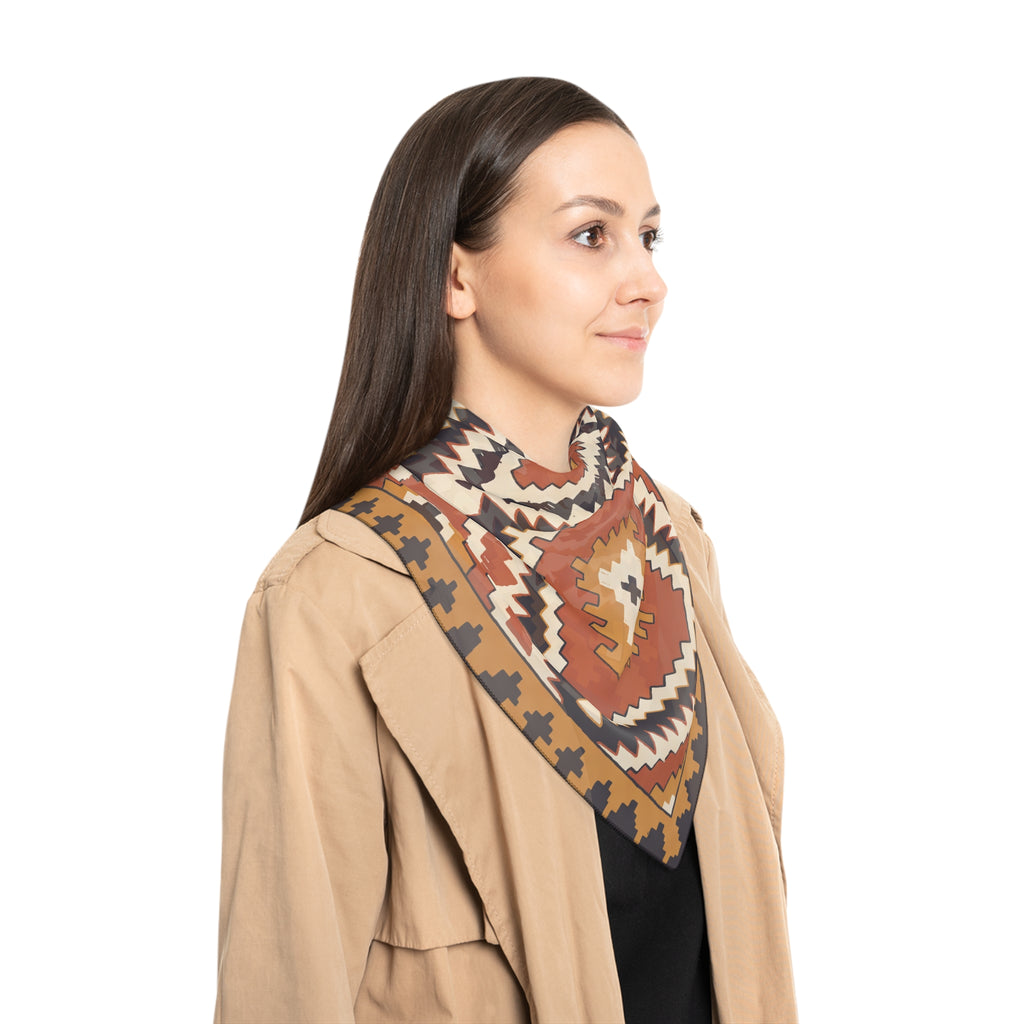 Zaragoza - Terracotta Kilim Diamond Scarf