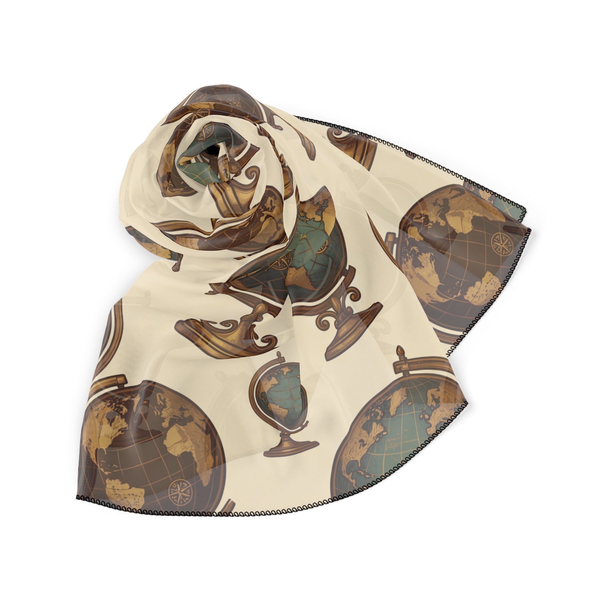 Estournel - Vintage Globe Atlas Scarf