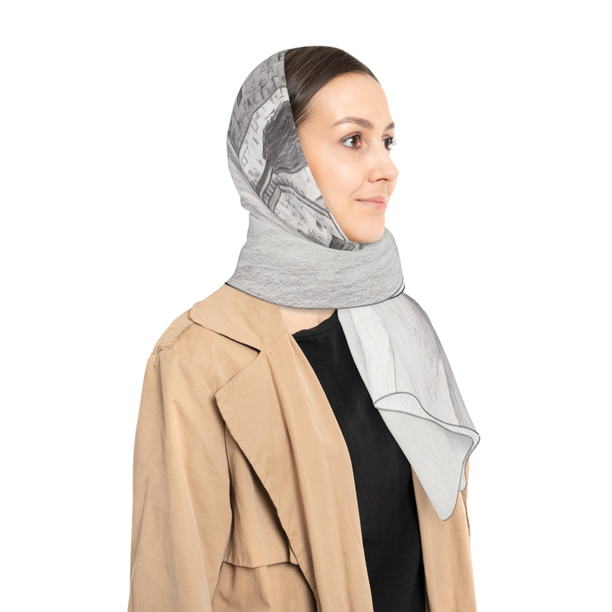 Bellandi - Tuscan Farmhouse Sketch Scarf