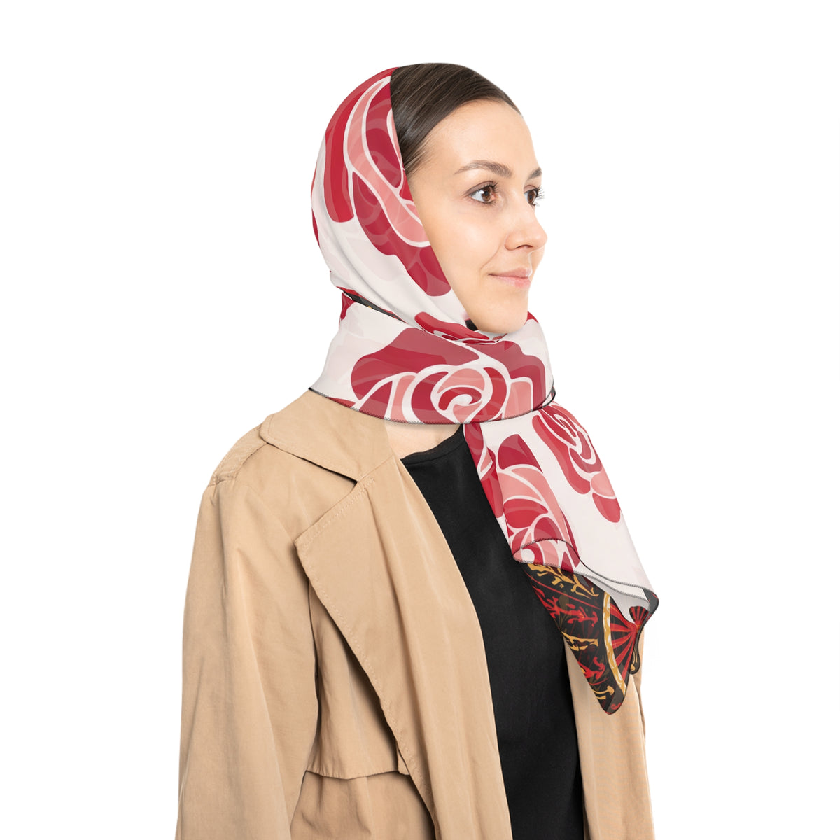 Delamora - Flamenco Rose Fan Scarf