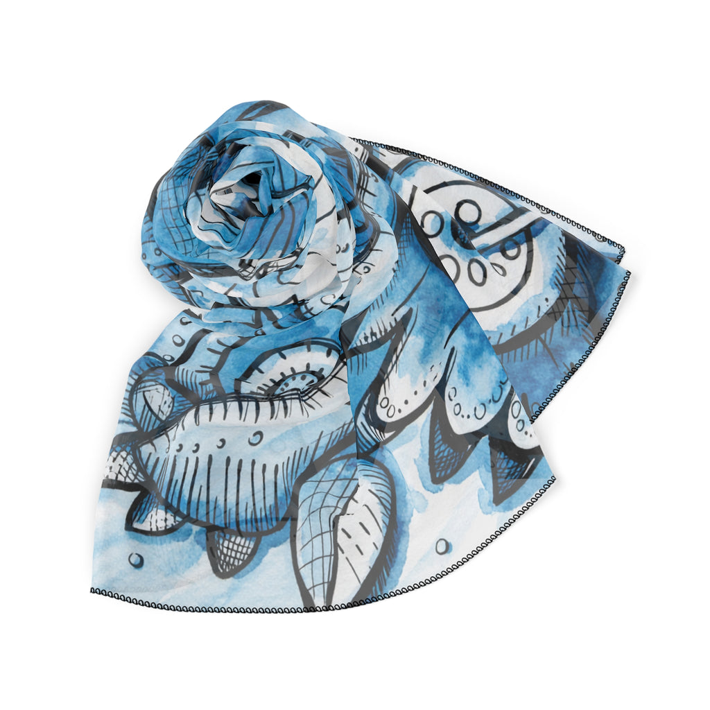 Godolphin - Azure Sketch Bloom Scarf