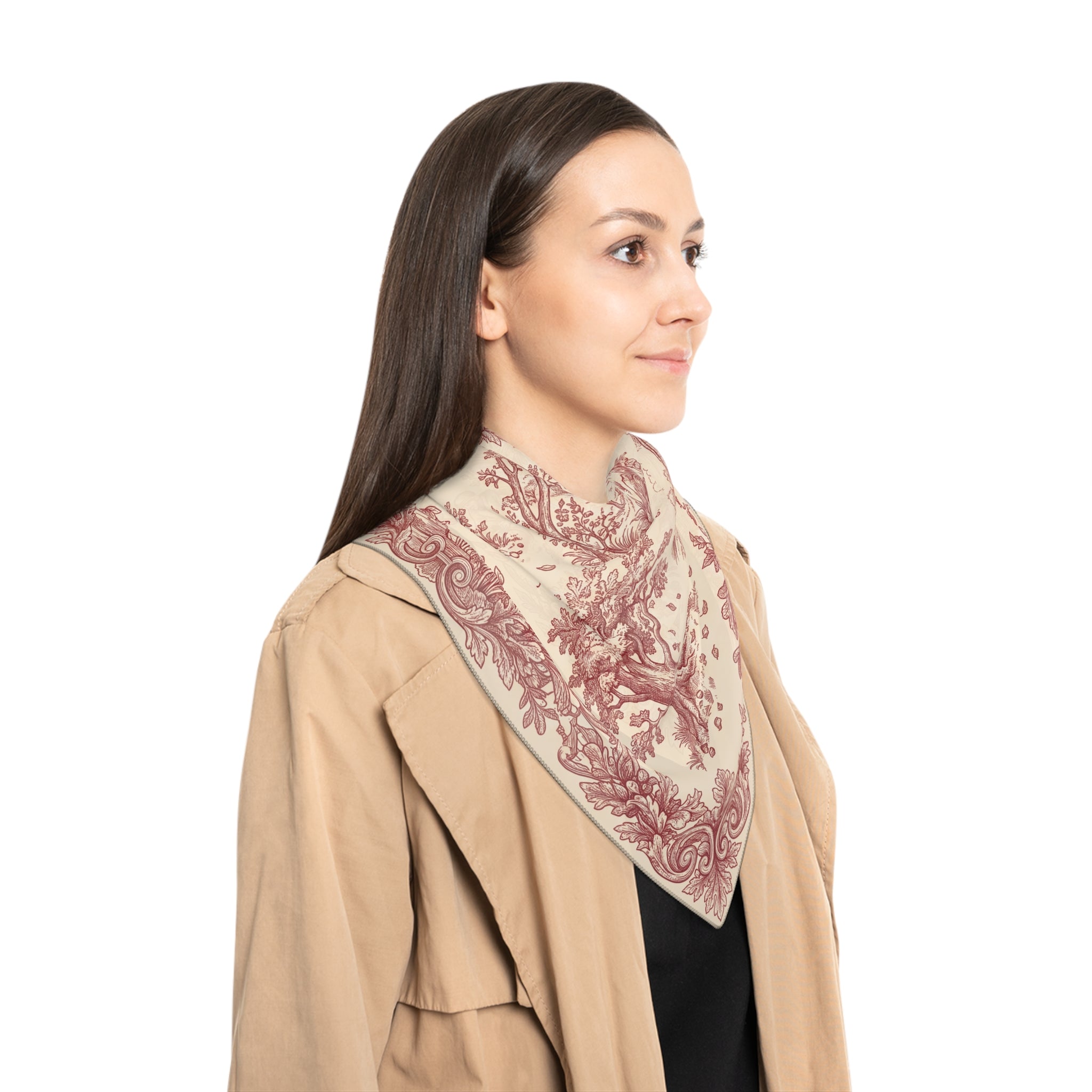 Rosslyn - Oxblood Harvest Toile Scarf