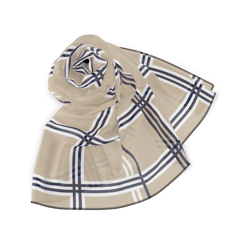 Eltisley - Sand Windowpane Duo Scarf