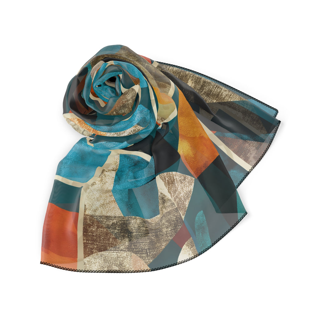 Lamotte - Teal Ember Geometry Scarf