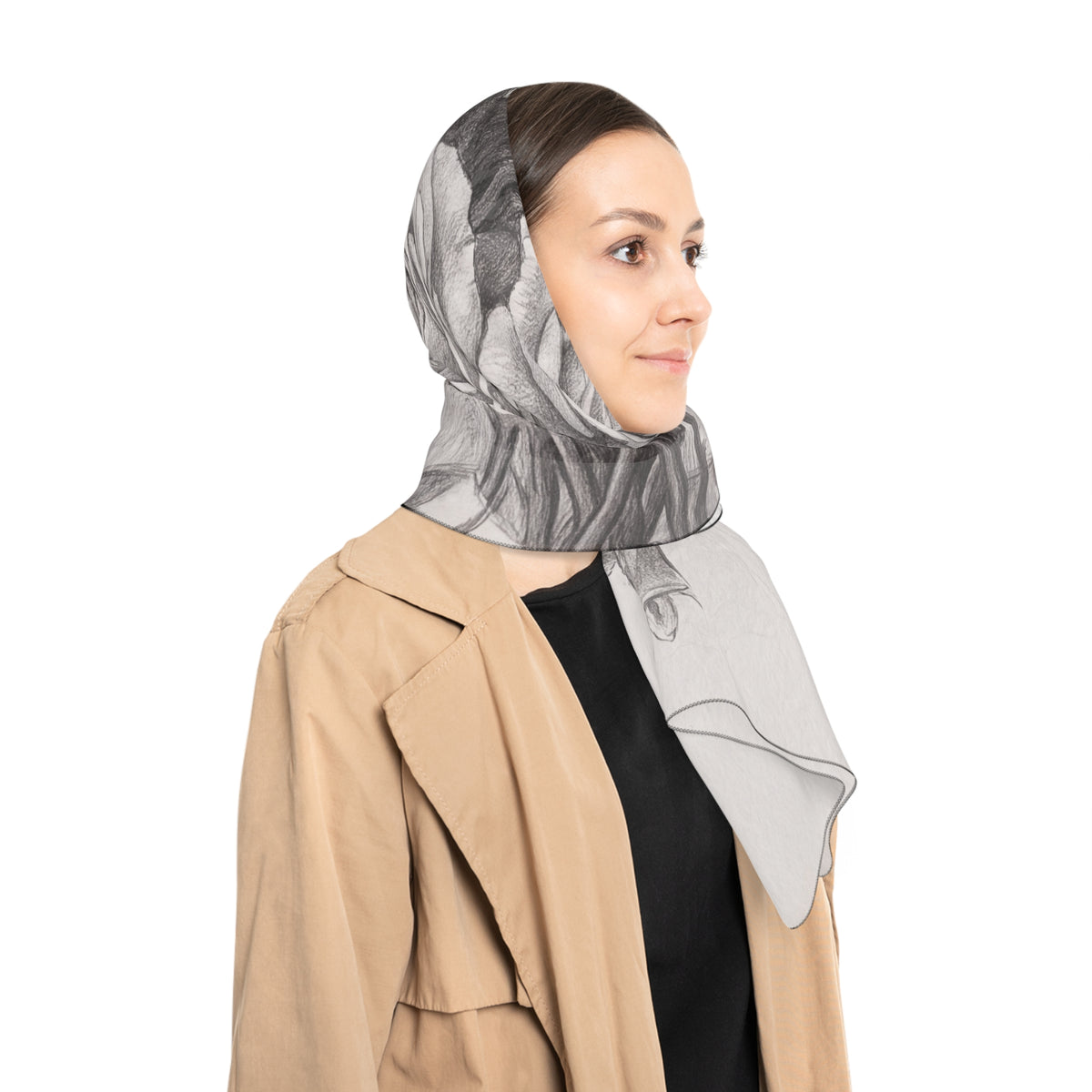 Fairweather - Rose Study Sketch Scarf