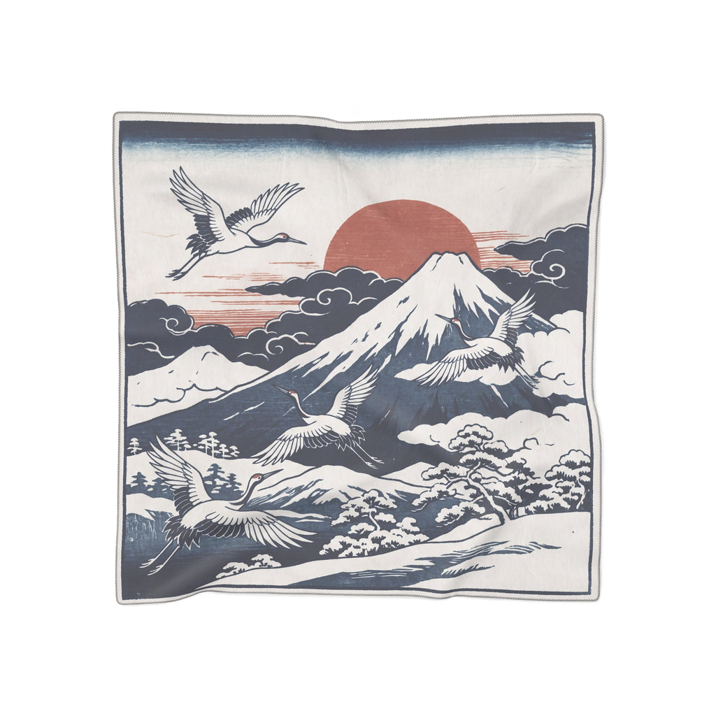 Harusaki - Crane Mountain Ukiyo-e Scarf