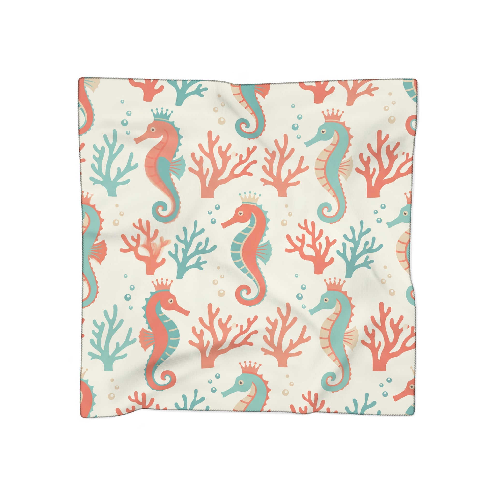 Corsini - Seahorse Coral Court Scarf