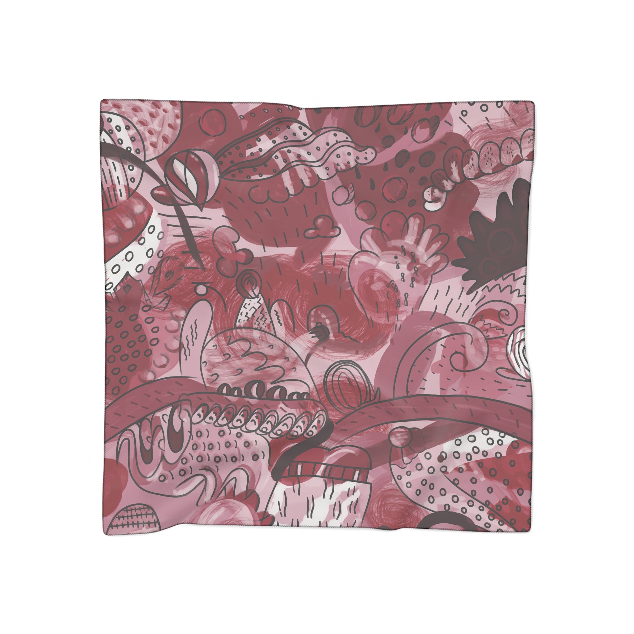 Saavedra - Crimson Garden Ink Scarf
