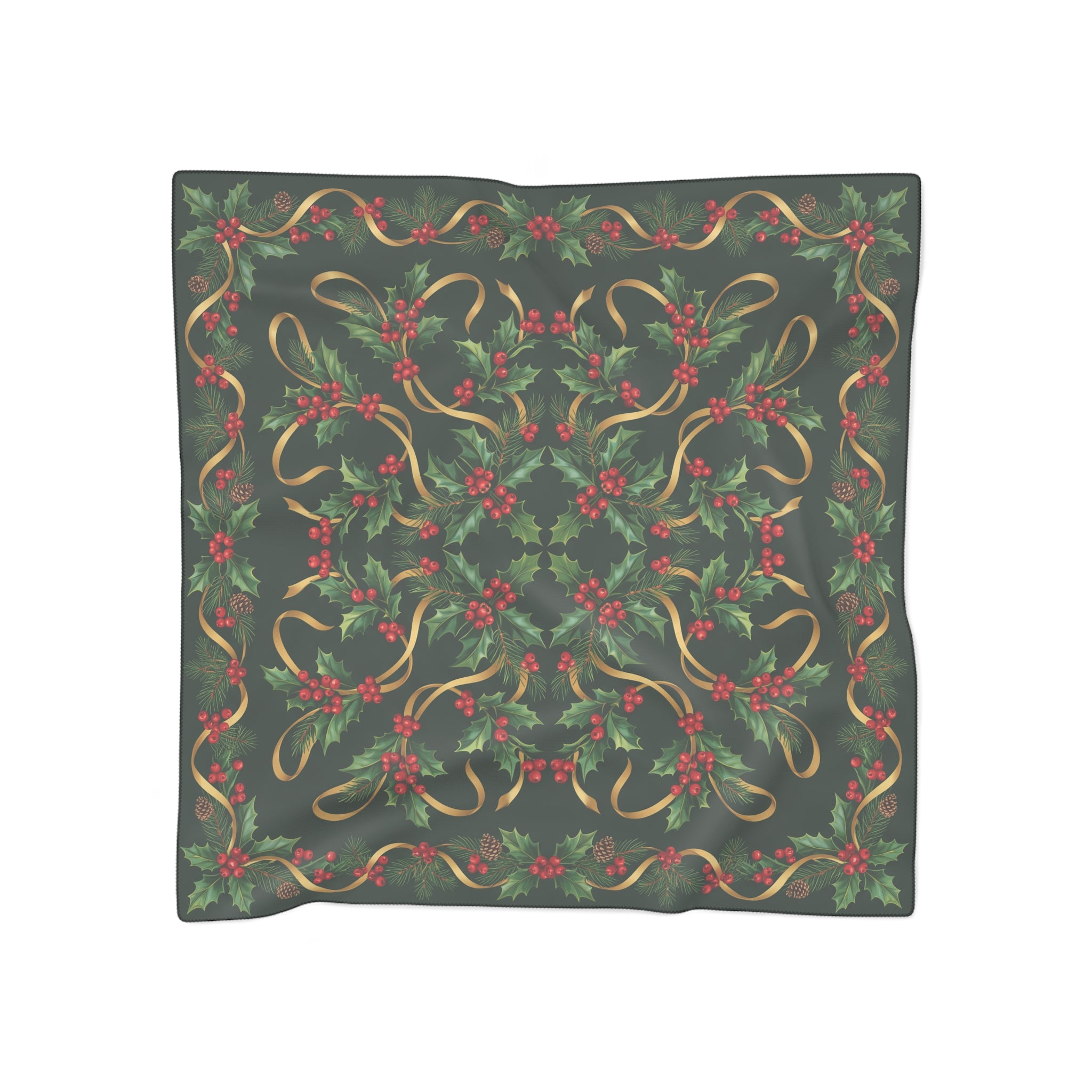 Winterton - Holly & Berry Ribbon Scarf