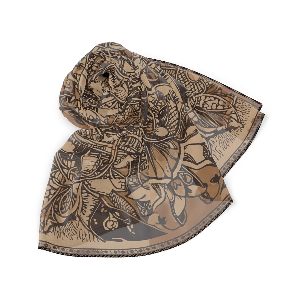 Cervellón - Vintage Sepia Ornamental Scarf