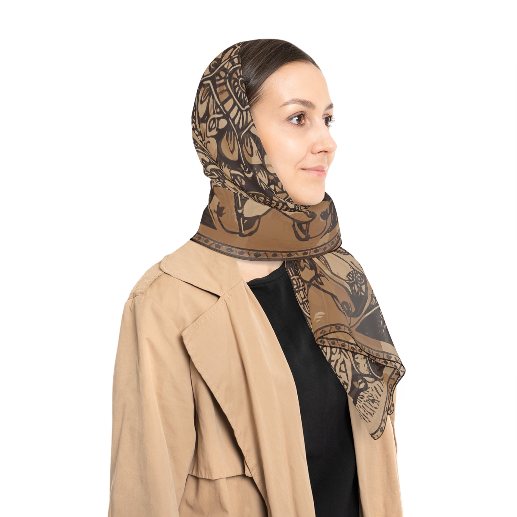 Cervellón - Vintage Sepia Ornamental Scarf