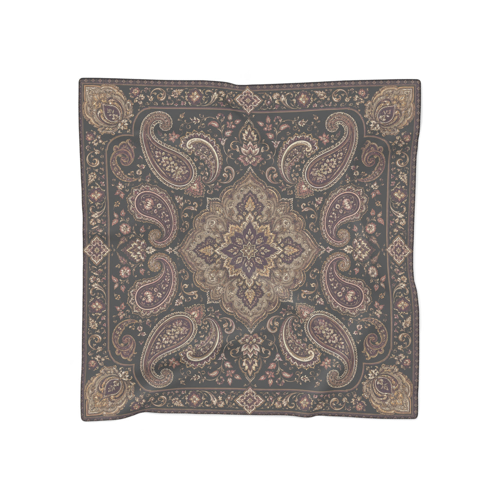 Piccolomini - Midnight Plum Paisley Regal Scarf