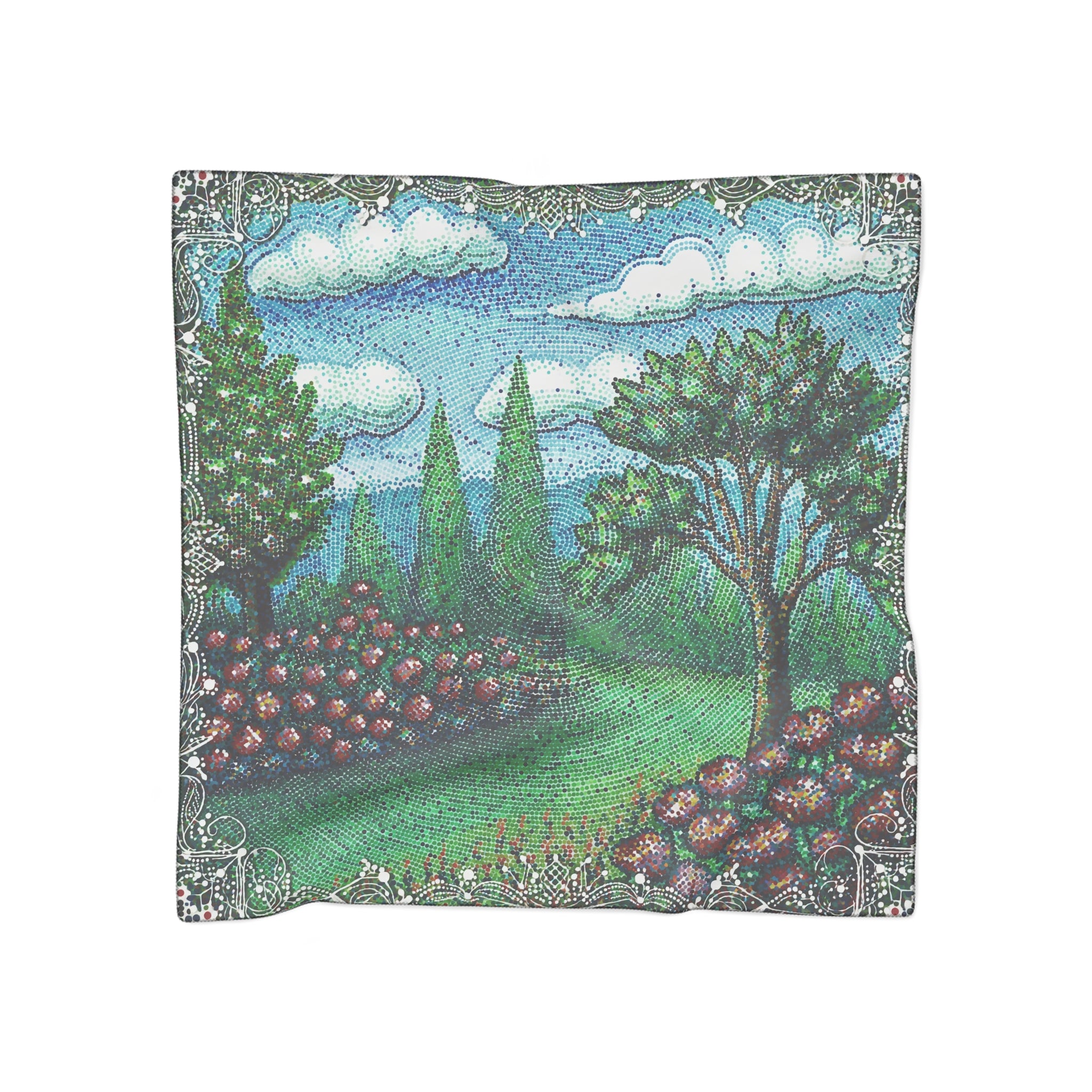 De Vionnet - Marchioness of Verdant Garden Silk Scarf