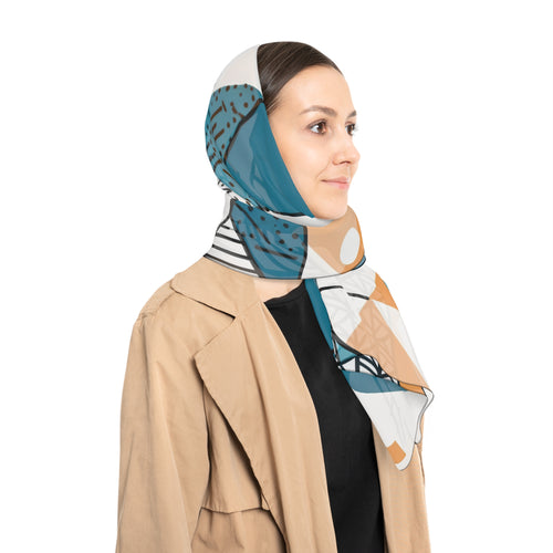 Aldworth - Teal & Amber Geometry Ink Scarf