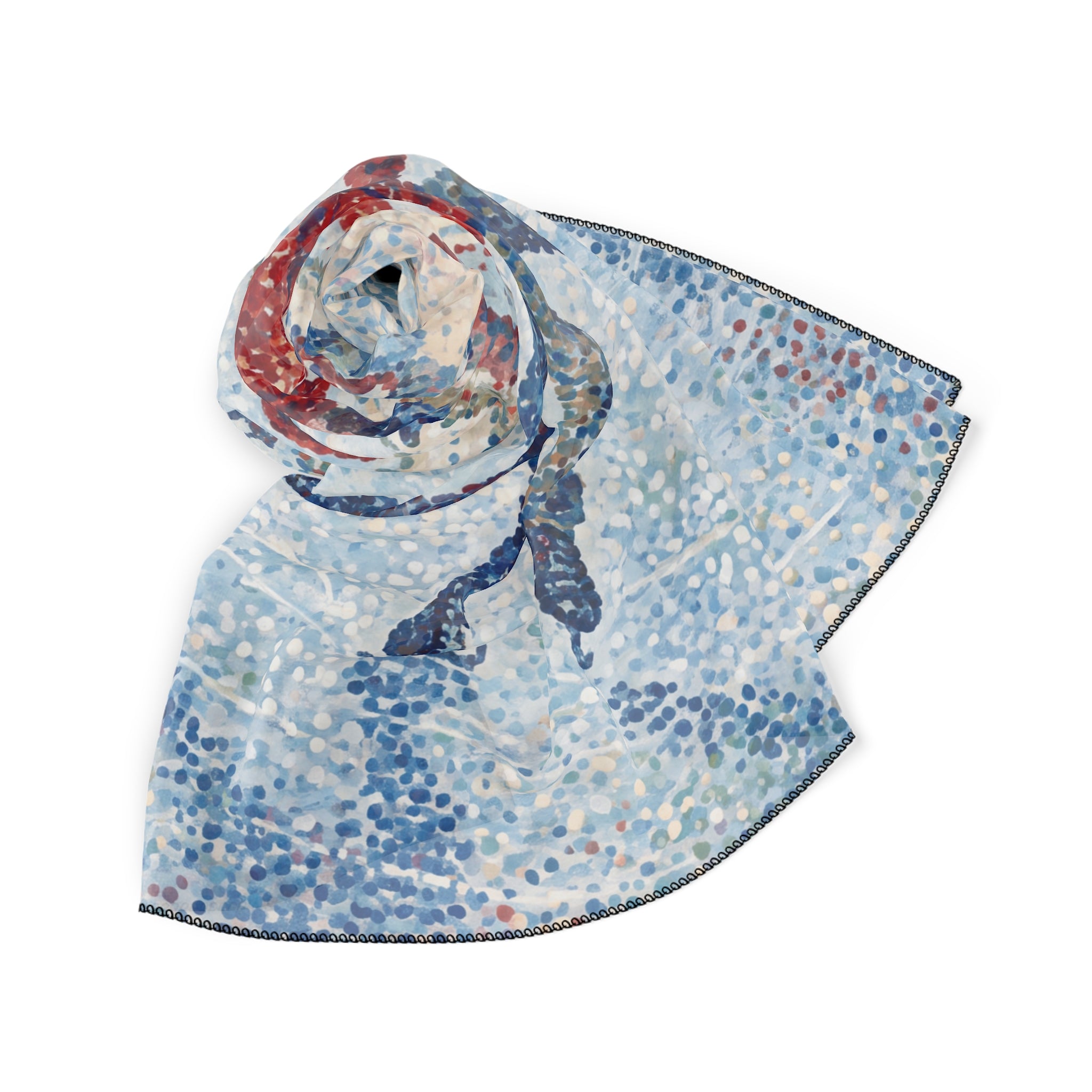 Winterfield - Frozen Lake Pointillist Scarf