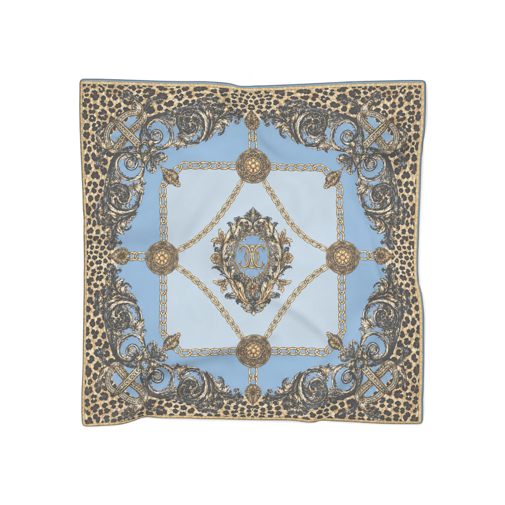 Duchess of Chateaufort Sky Leopard Baroque Scarf