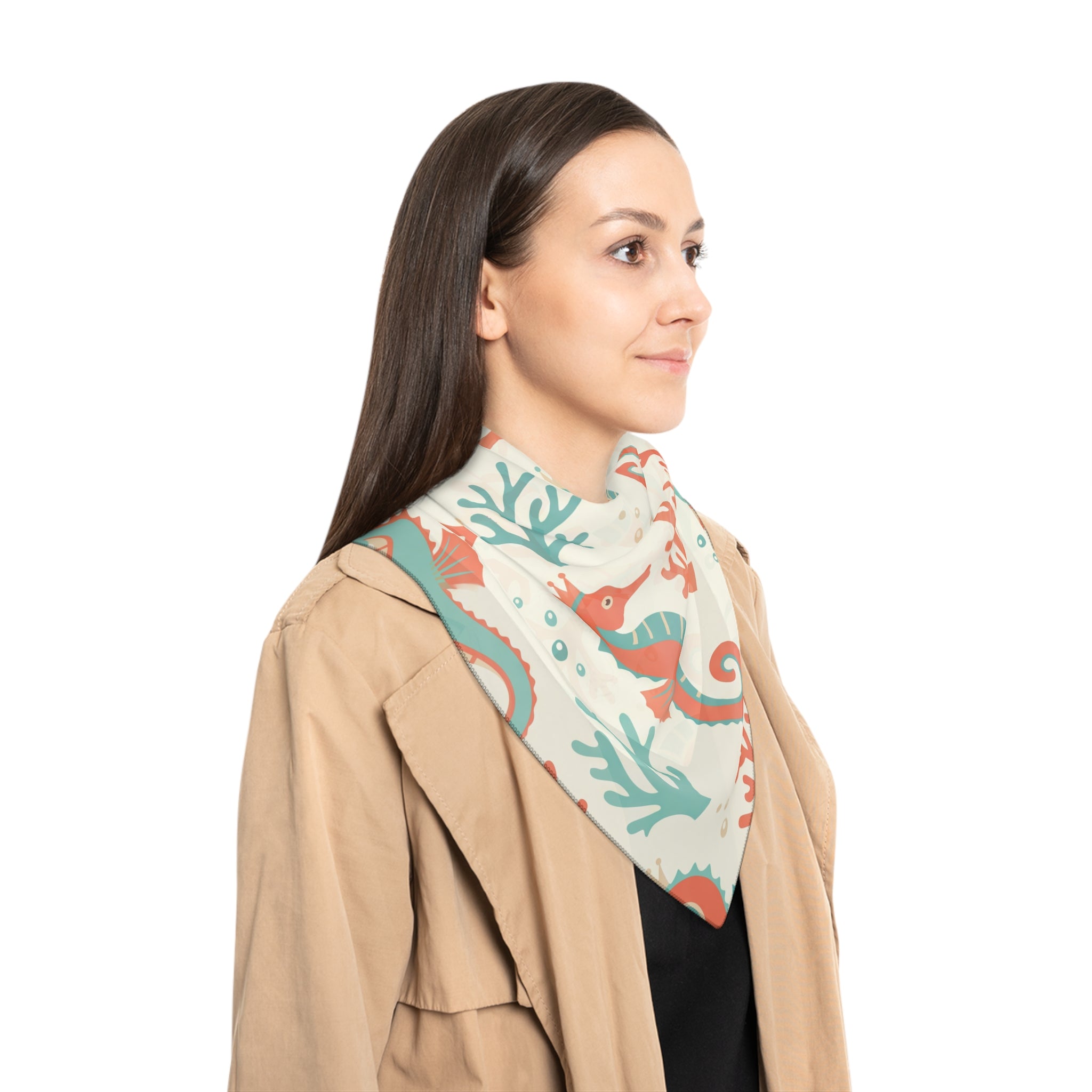 Corsini - Seahorse Coral Court Scarf