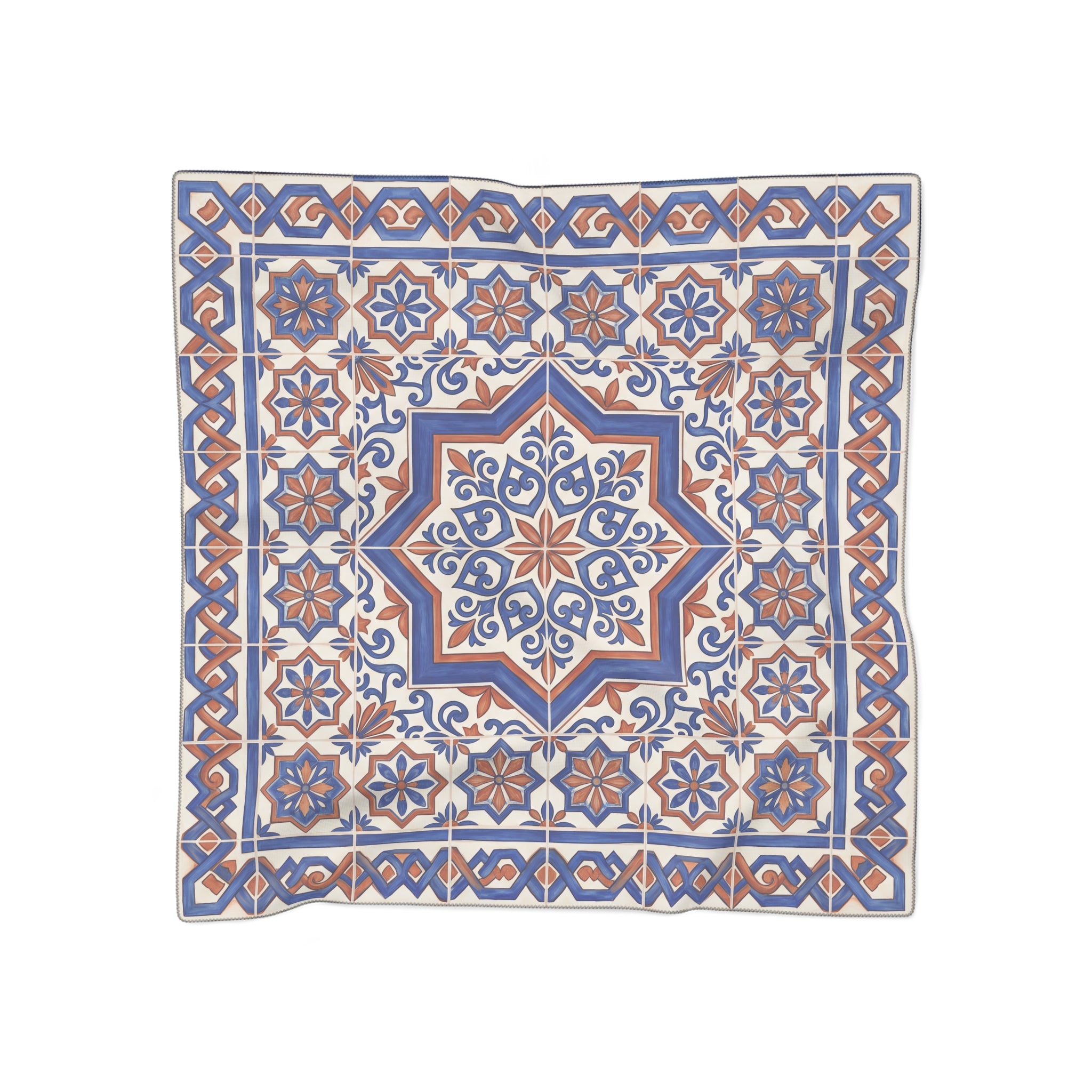 Montefiore - Cobalt Azulejo Star Scarf