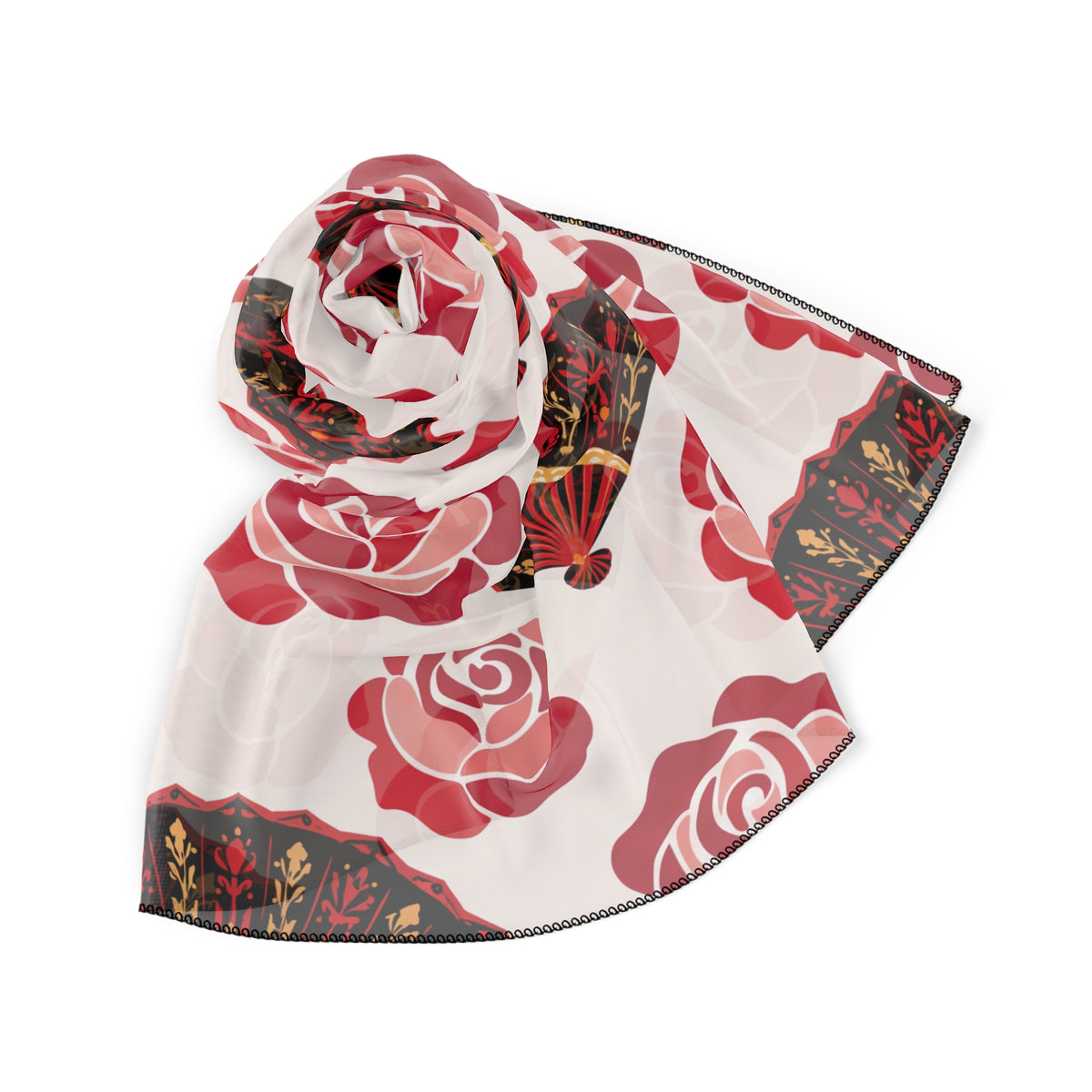 Delamora - Flamenco Rose Fan Scarf