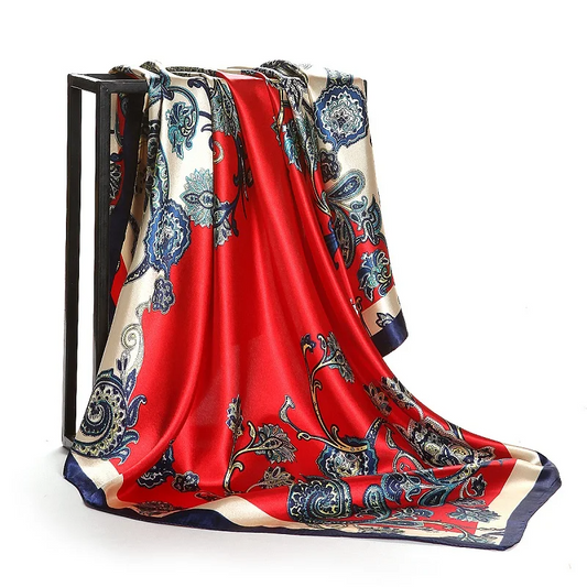 Rochefoucauld - Crimson Elegance Paisley Scarf