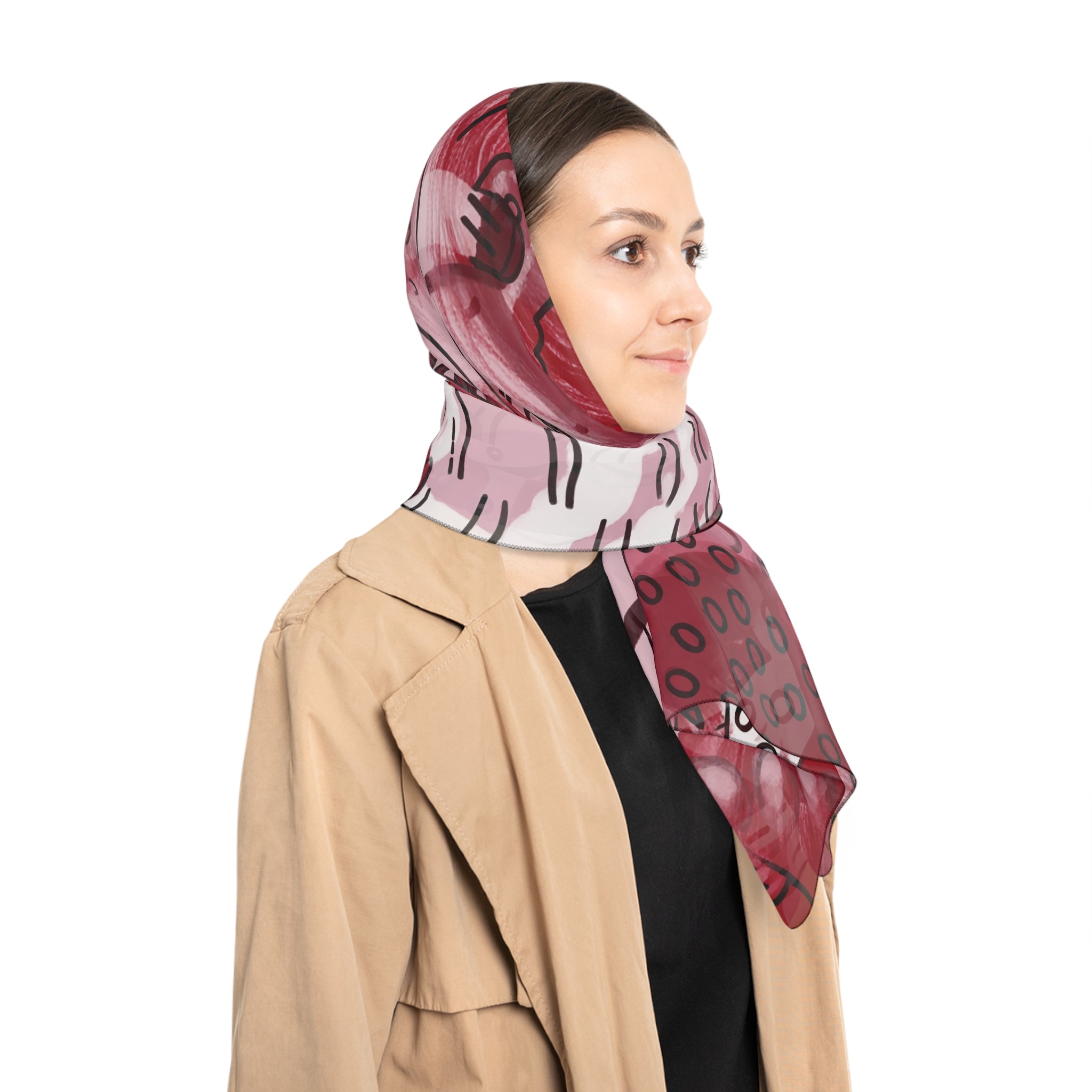 Saavedra - Crimson Garden Ink Scarf