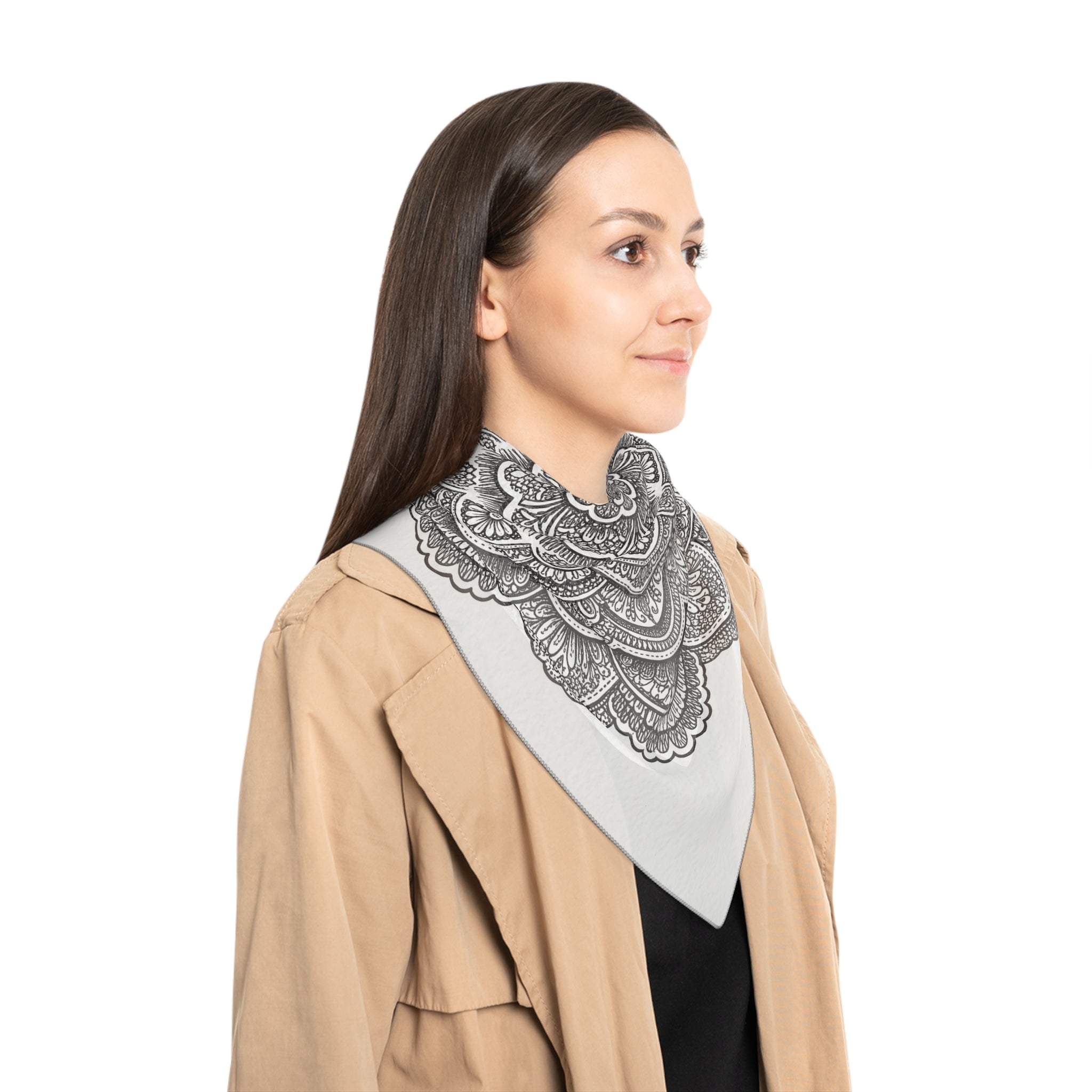 Ashby - Noir Lace Rosette Scarf