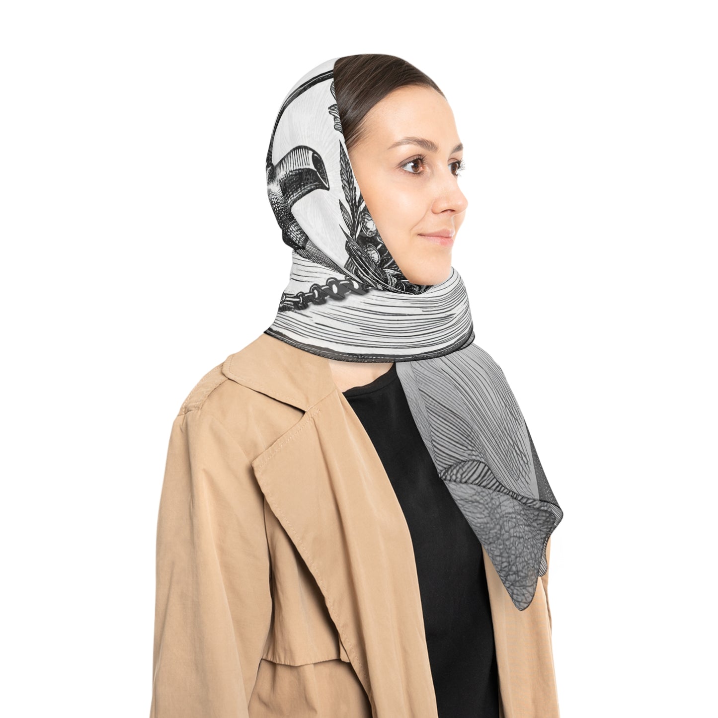 Beauchêne - Midnight Blue Garden Ink Scarf