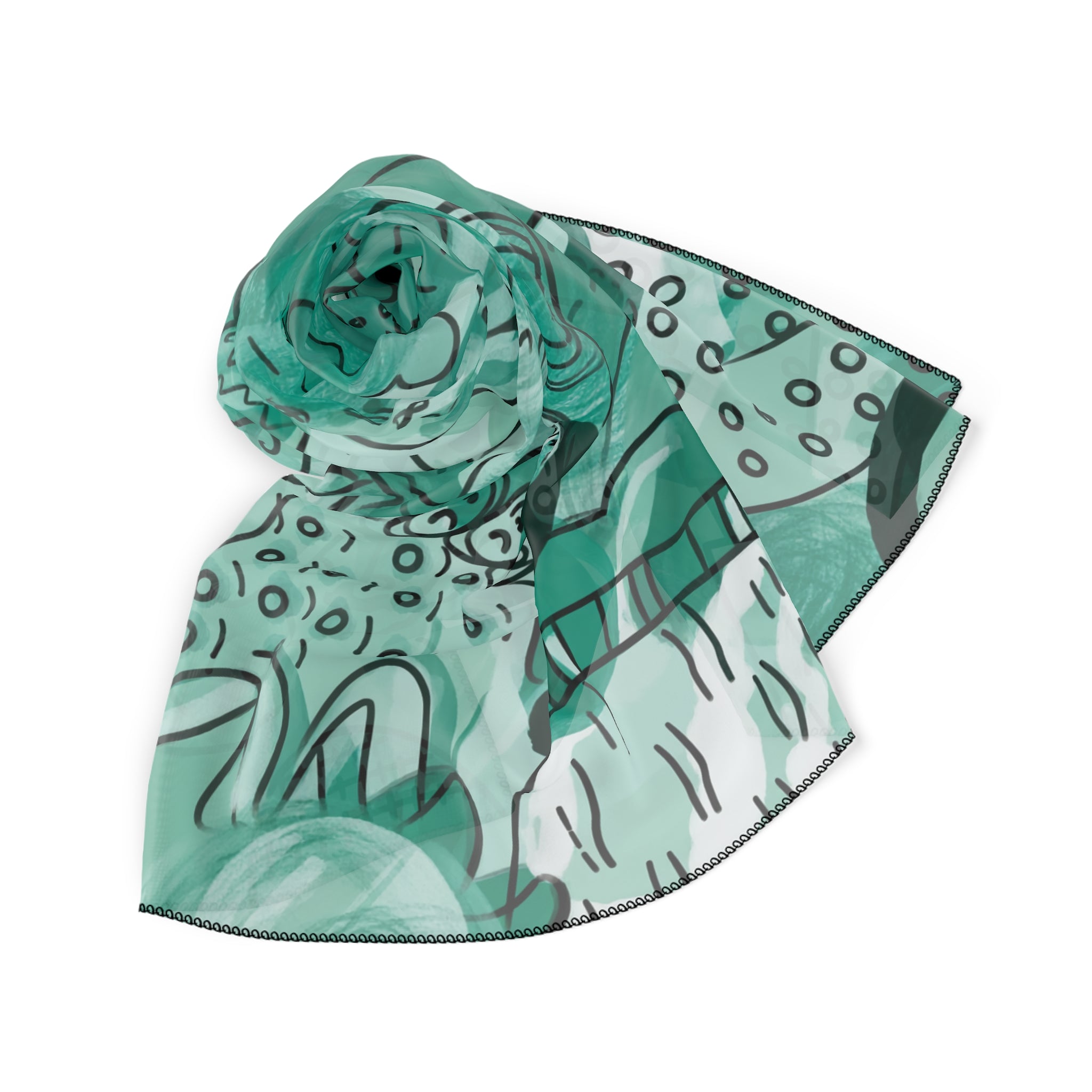 Saavedra - Verdant Ink Meadow Scarf