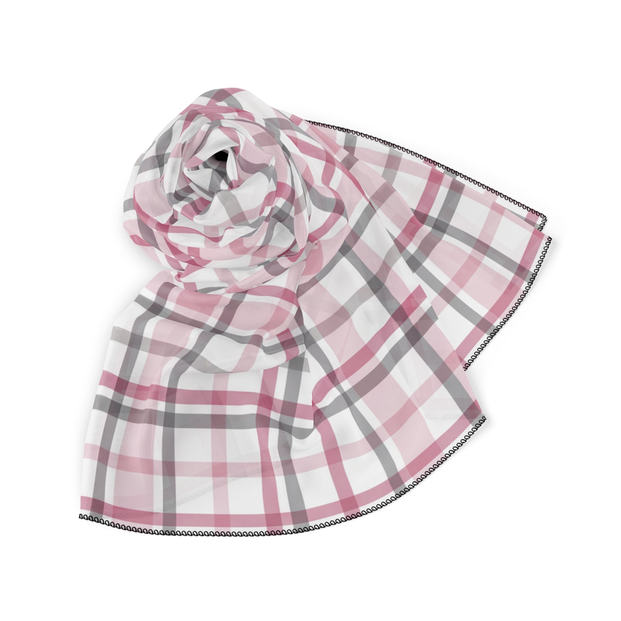 Fairholme - Dove Grey Tattersall Scarf
