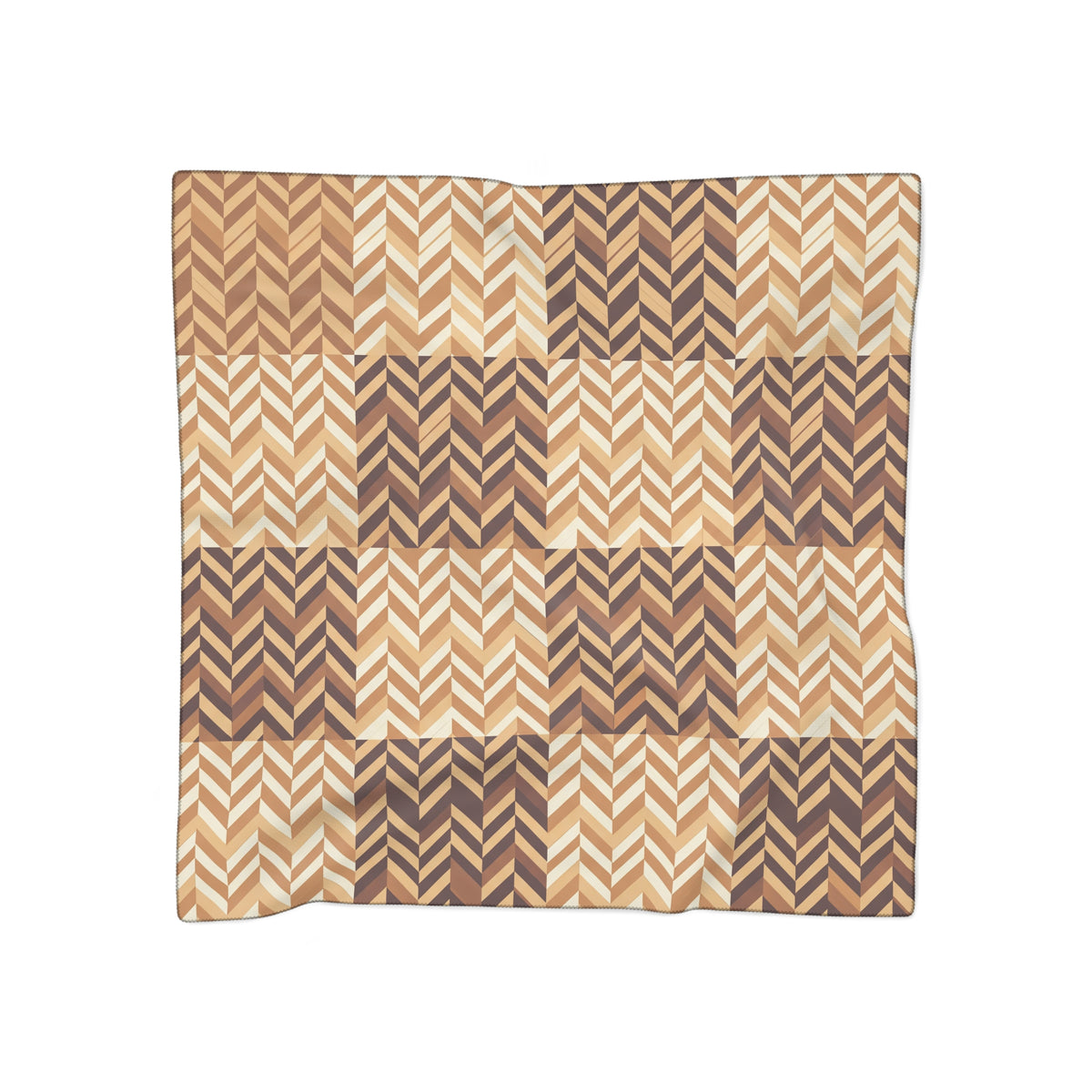 Wychwood - Biscuit Herringbone Check Scarf