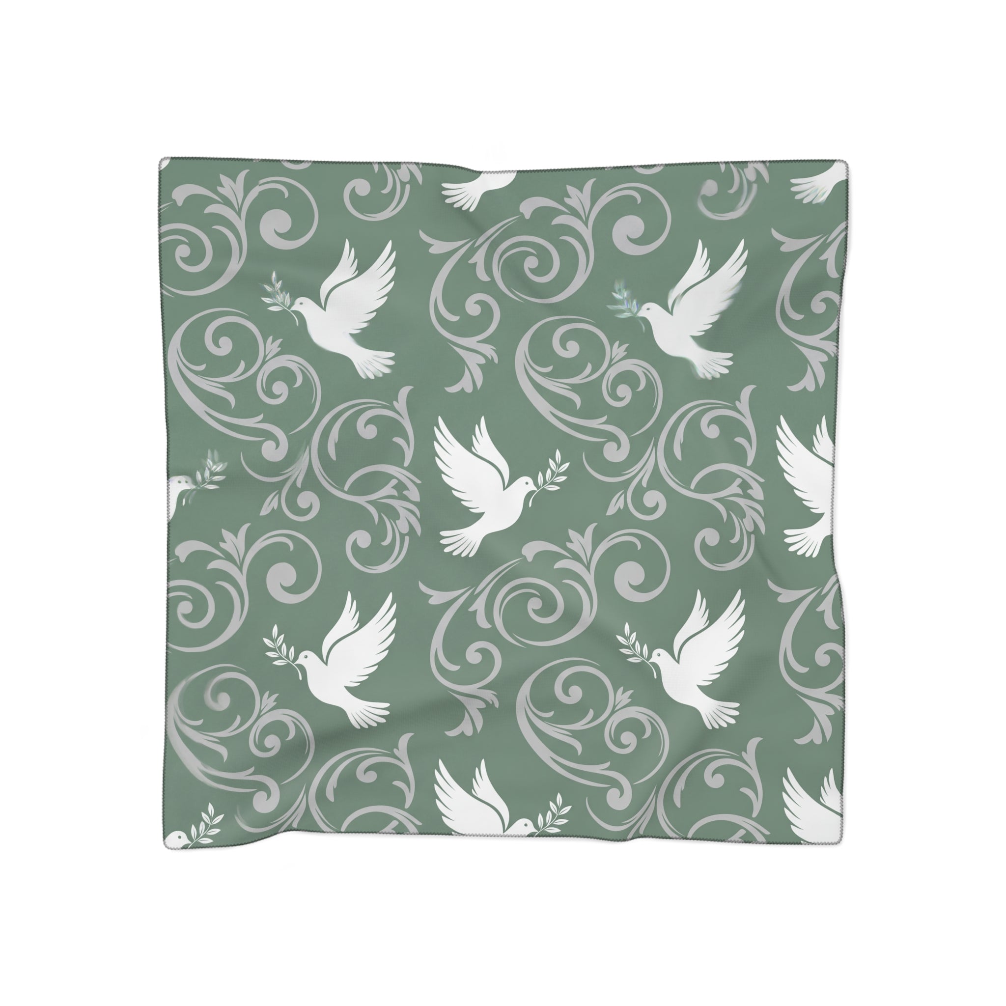 Langley - Dove & Olive Branch Scarf