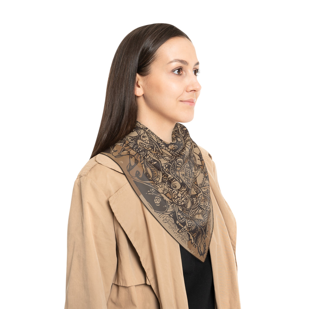 Cervellón - Vintage Sepia Ornamental Scarf