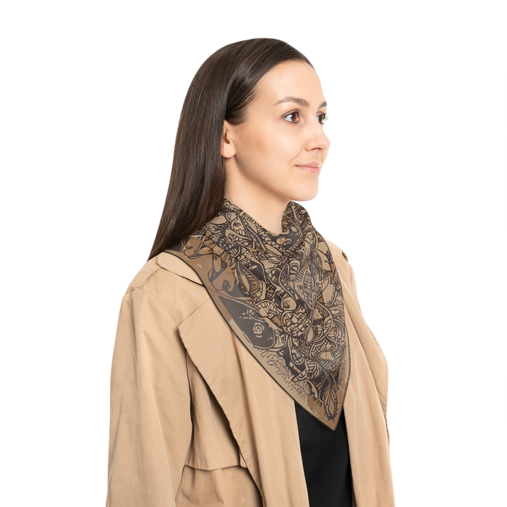 Cervellón - Vintage Sepia Ornamental Scarf