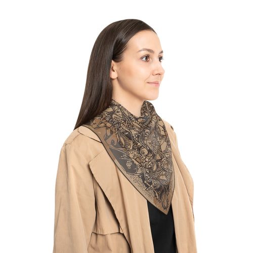 Cervellón - Vintage Sepia Ornamental Scarf
