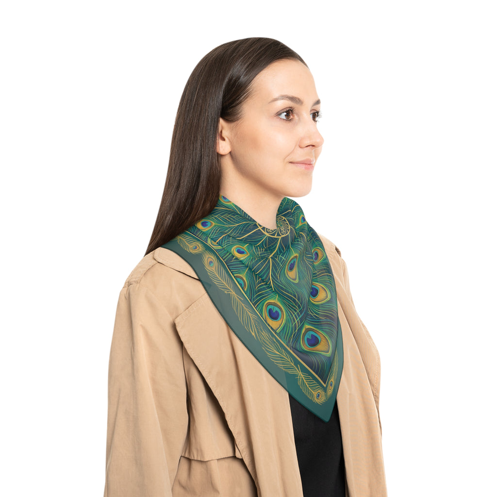 Whitmore - Golden Peacock Plume Scarf