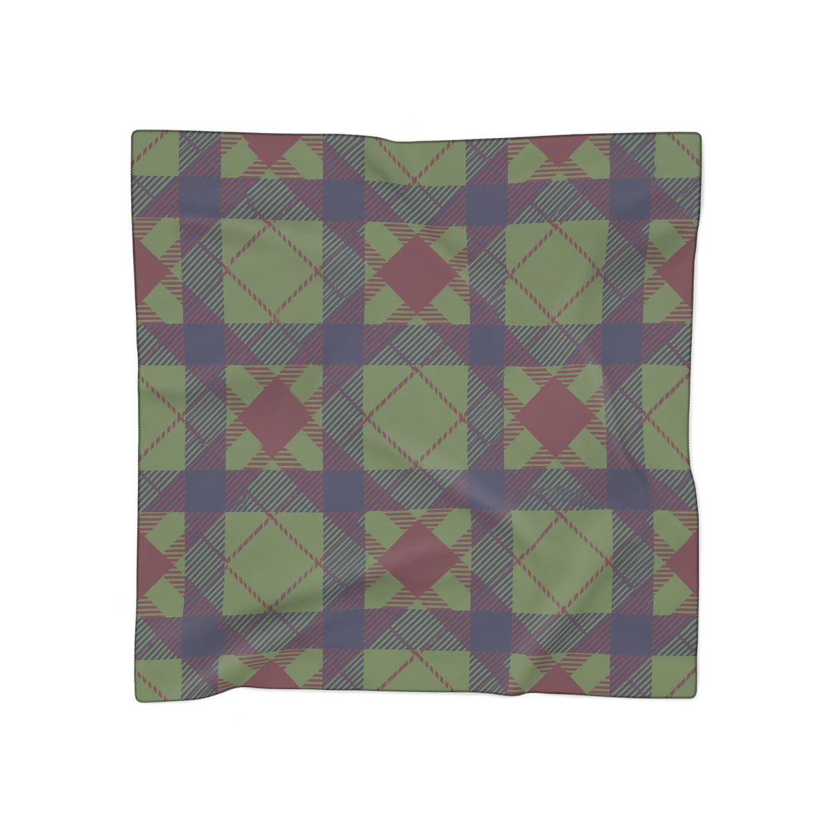 Glenapp - Moss & Wine Tartan Scarf