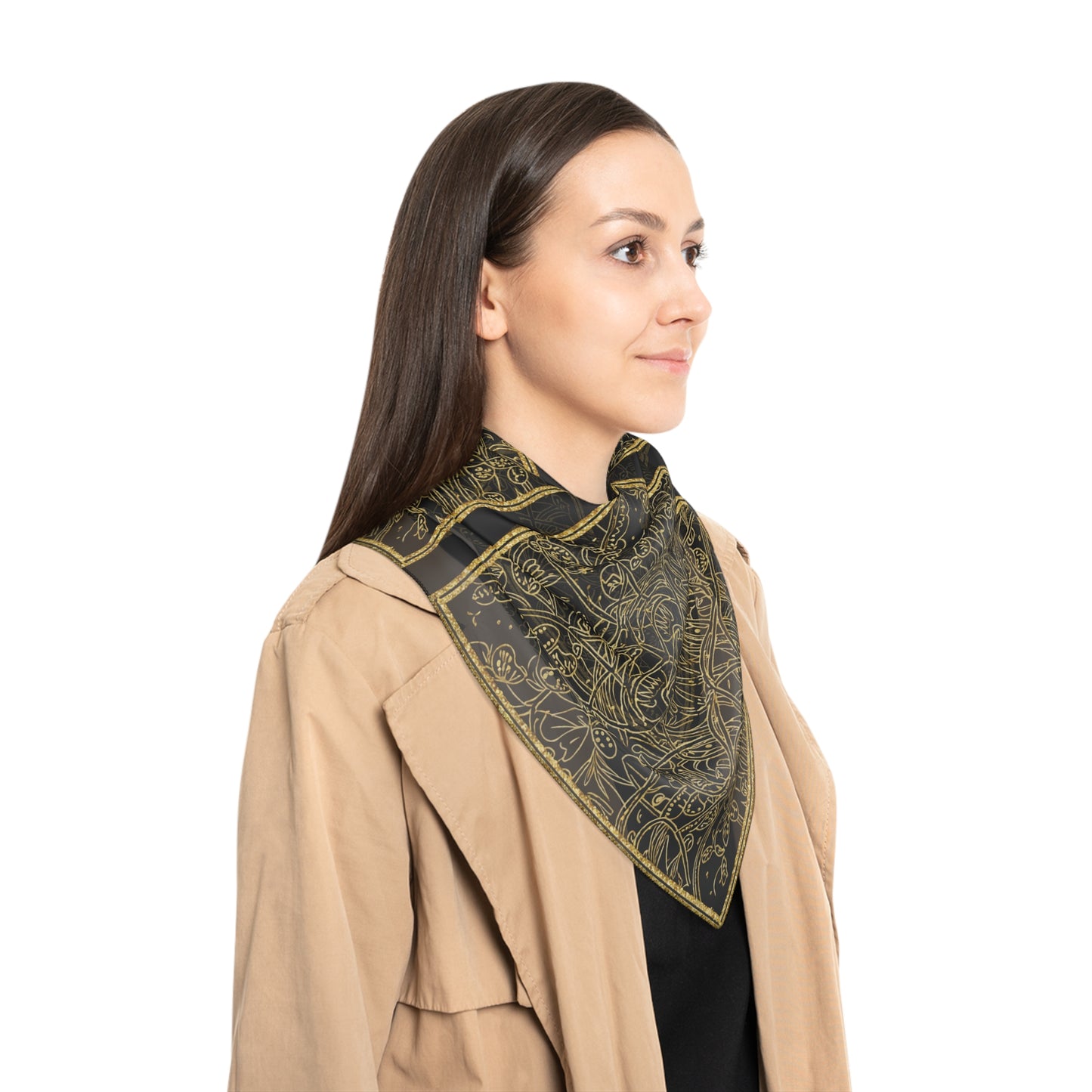 Ashcombe - Golden Meadow Linework Scarf