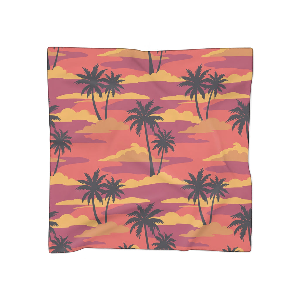 Marisol - Coral Sunset Palms Scarf
