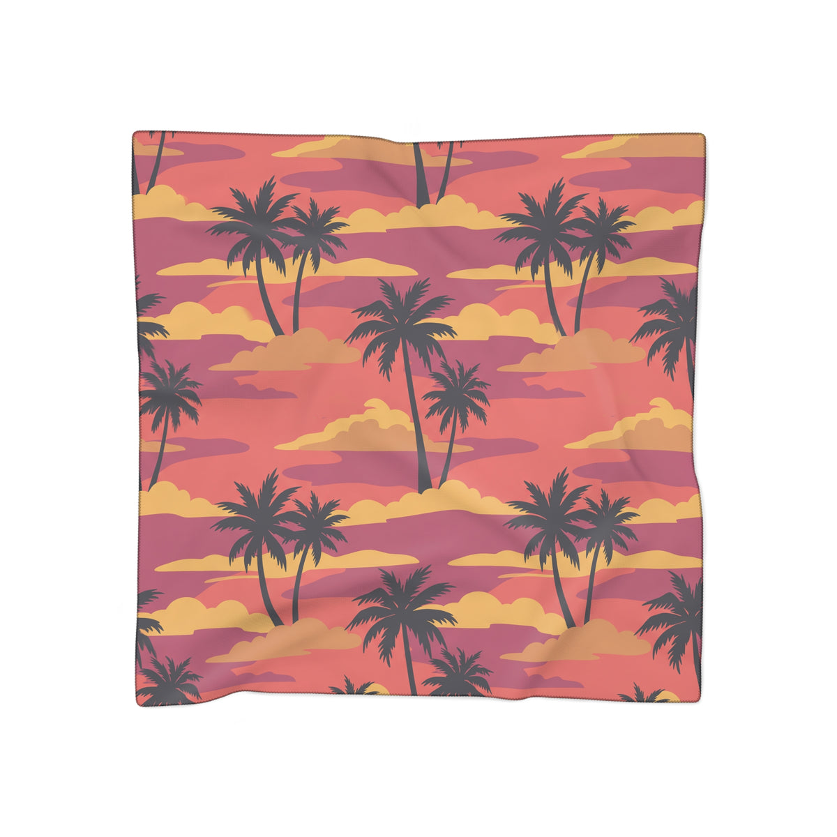 Marisol - Coral Sunset Palms Scarf