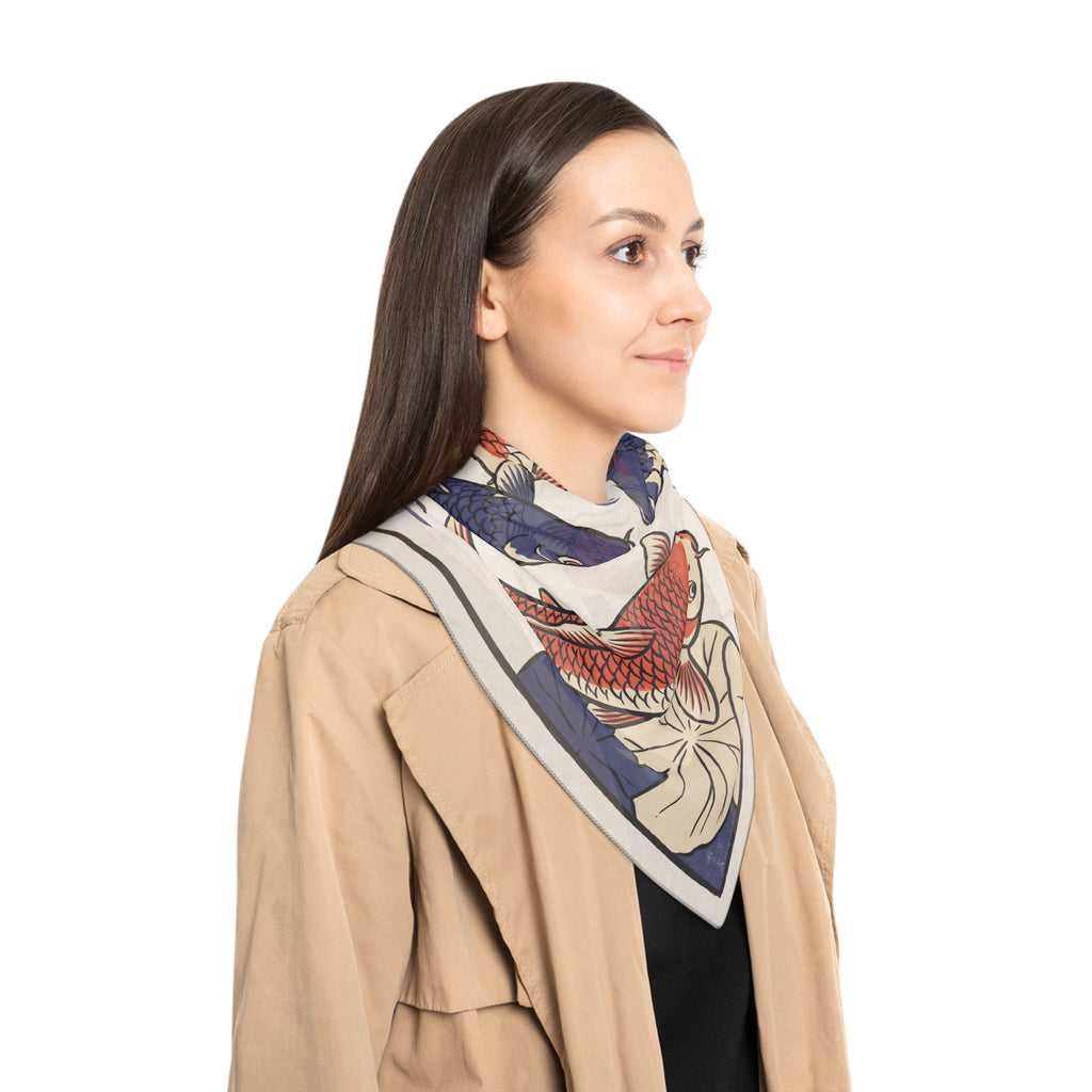 Fujinami - Koi Pond Ukiyo-e Scarf